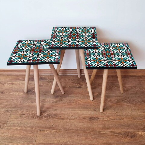 Set masute 3 piese, leona, 3shp28, multicolor