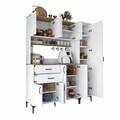 Dulap multifunctional, Hanah Home, JE263, 160x204.2x45 cm, Alb/Maro