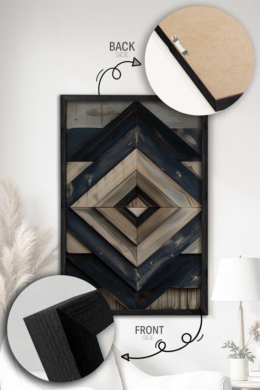 Set 3 tablouri decorative, Ersy3Syhcrv38, MDF, Multicolor - view 5