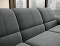Coltar extensibil stanga 3 locuri ELTAP, LT-05VER, Siber, 270x186x93 cm, lemn/poliester, gri