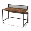 Birou, Vasagle, 120 x 94 x 60 cm,  otel/PAL, maro rustic