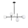Lustra, My Legend - 145-AV2, Sheen, 90 x 15 x 67-82 cm, 4 x E27, 40W, negru/alb