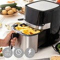 Friteuza cu aer fara ulei InnovaGoods, Fryinn Pro 5500, 1700 W,  5.5 L, negru/argintiu
