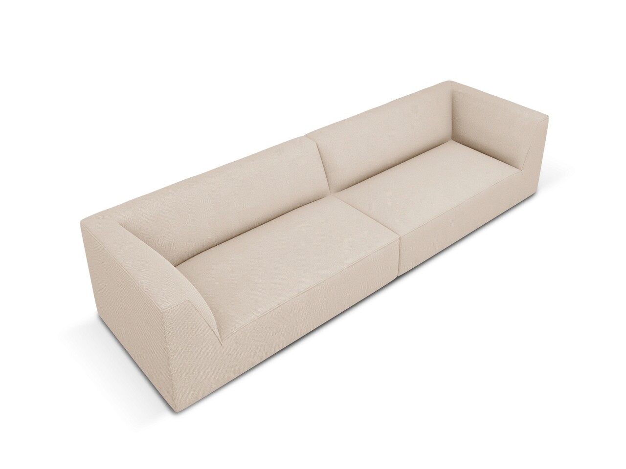 Canapea 4 locuri, Ruby, Micadoni Home, BL, 302x93x69 cm, poliester, bej - 2 | YEO