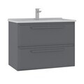 Dulap de baie cu chiuvetă, Hanah Home, Nuvola 80 v2, Gri