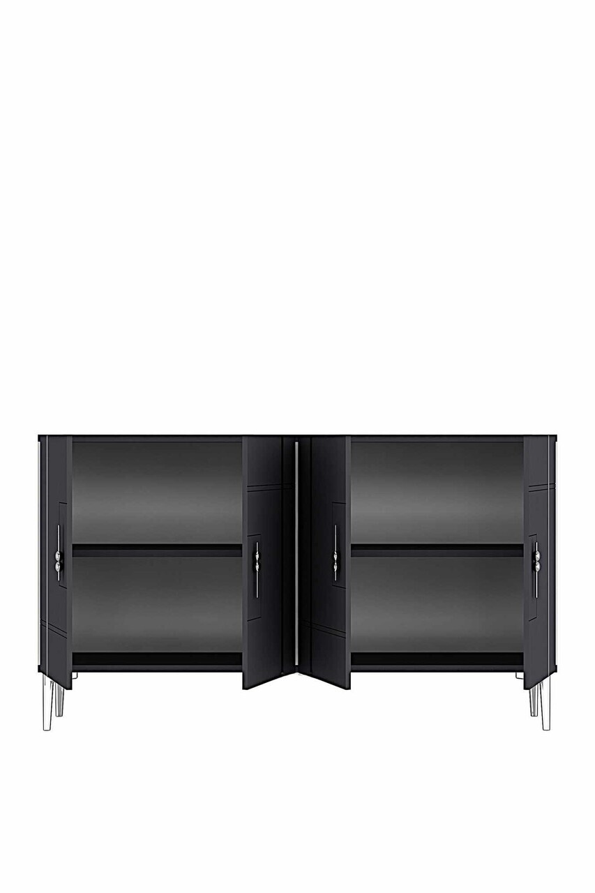 Consola, Hanah Home, Ilay 120, 120x75x32 cm, Antracit / Argintiu — imaginea 6