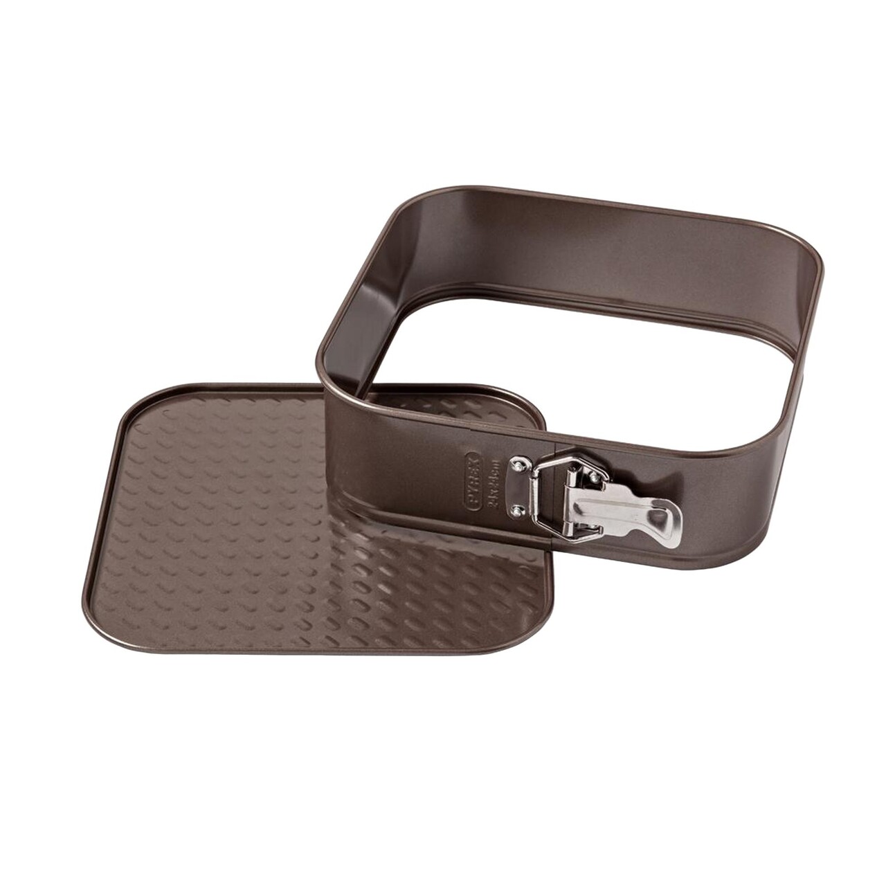 Forma de copt patrata, cu baza detasabila, otel carbon, 24 cm, "Asimetria" - Pyrex - imagine 2