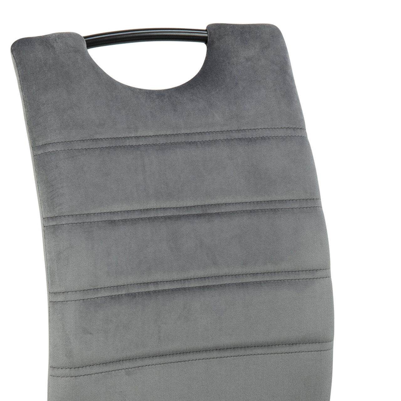 Scaun Dia, Actona, 43.5x53x91.5 cm, catifea/otel, gri inchis - view 3