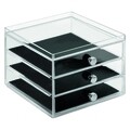 Organizator pentru cosmetice iDesign, 3 compartimente, 16.5x18x12.5 cm