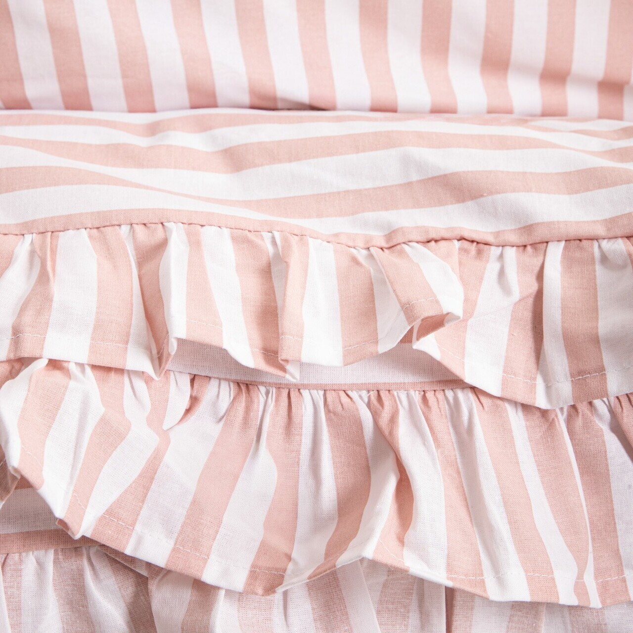 Lenjerie de pat King Size, Trudy, Homla, 200x220 cm, 3 piese, bumbac, roz/alb - view 4