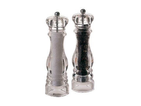 Set 2 rasnite manuale pentru sare/piper, maxwell   williams, 20 cm, acril, transparent
