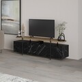 Comoda TV, Decortie, Hanley Hitit, 160 x 48 x 35.6 cm, pal melaminat, multicolor