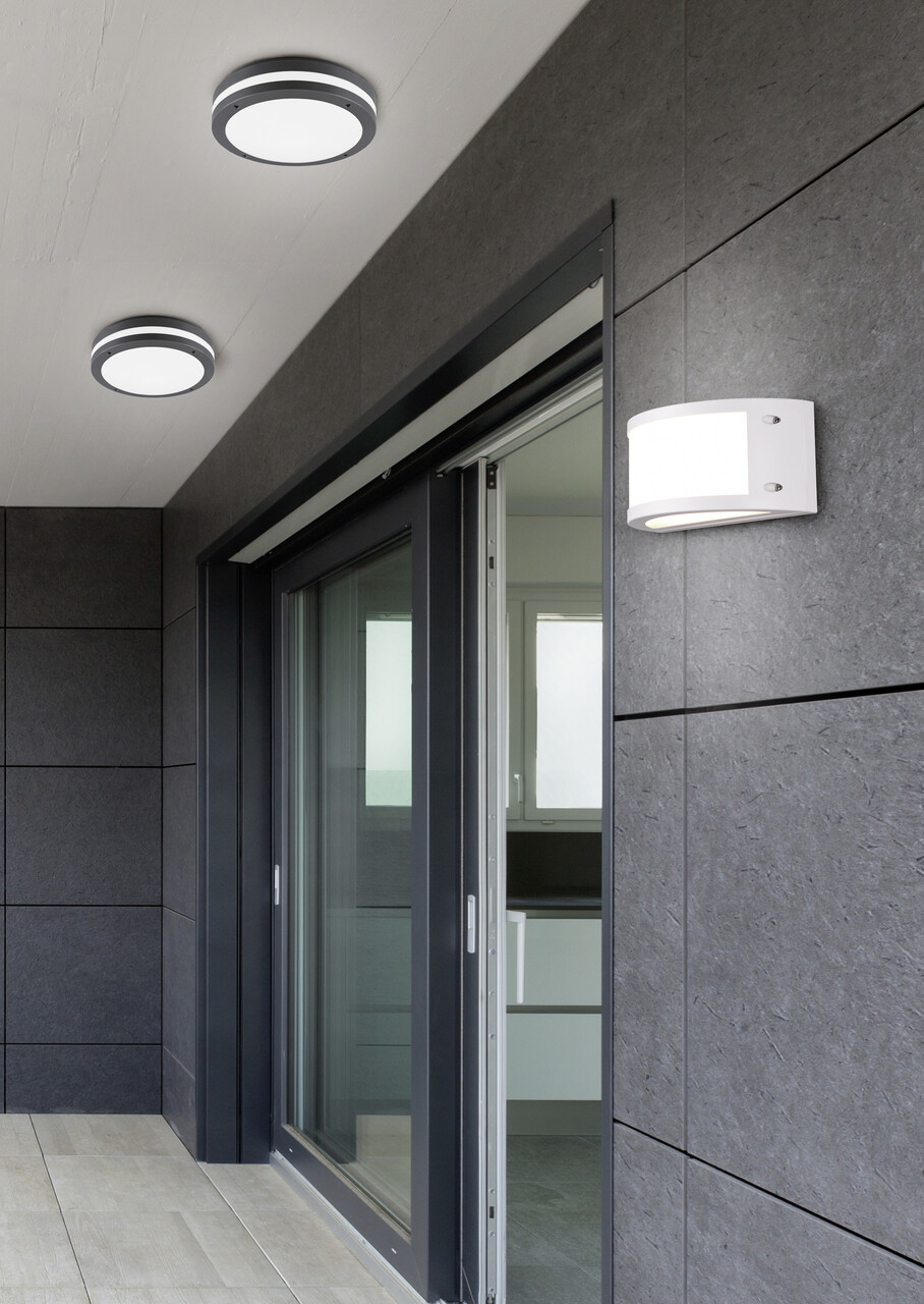 Plafoniera pentru exterior Kendal, RL, 30x9 cm, 11W, 1x SMD, plastic, antracit/alb