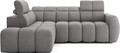 Coltar extensibil stanga 4 locuri ELTAP, LT-04PAO, Falconn, 258x208x107 cm, lemn/poliester, gri inchis