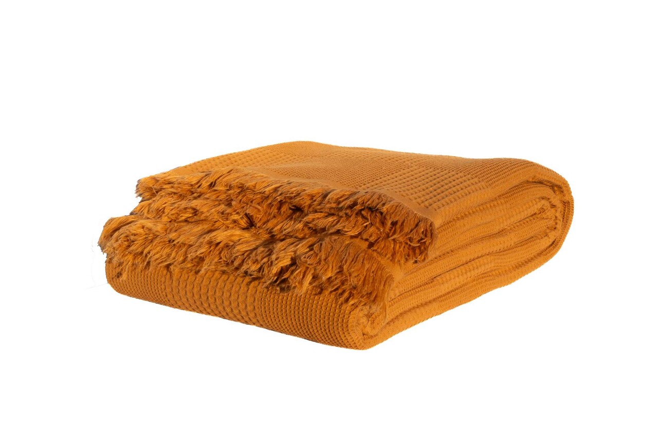 Cuvertura matlasata dubla, Russel - Caramel, ICF Bedroom, Bumbac