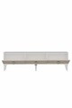 Comoda TV, Hanah Home, Demet, 180x53x30 cm, Alb / Travertin
