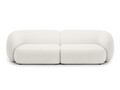 Canapea modulara 4 locuri, Kate, Micadoni, 243x99x76 cm, tesatura boucle, alb
