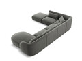 Coltar panoramic stanga 6 locuri, Tulum, Cosmopolitan Design, 330x255x70 cm, catifea, gri deschis