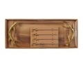 Set tava si 4 furculite pentru gustari, Decoris, auriu