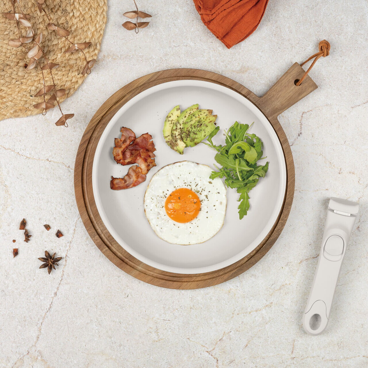 Set pentru gatit Berlinger Haus, Sahara Nordic, 13 piese, aluminiu, crem mat/natur - imagine 6