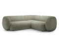 Coltar dreapta 4 locuri, Kate, Micadoni, 252x220x76 cm, tesatura structurata, verde muschi melanj