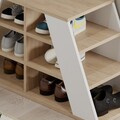 Pantofar, Decortie, Pyramid Shoe Bench, PAL, Stejar / Alb