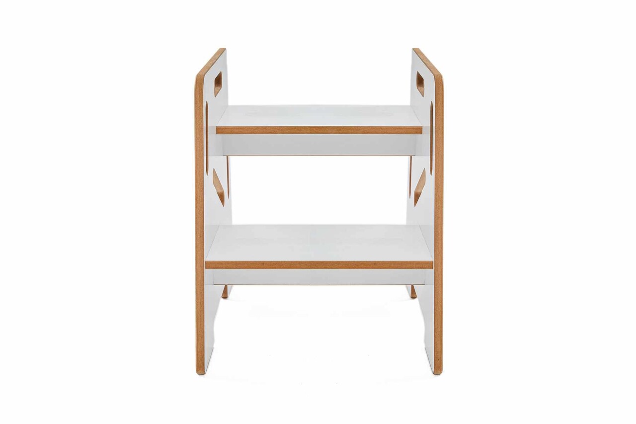 Scaun pentru copii, Hanah Home, Step Stool, 34x39x39 cm, Alb - view 4