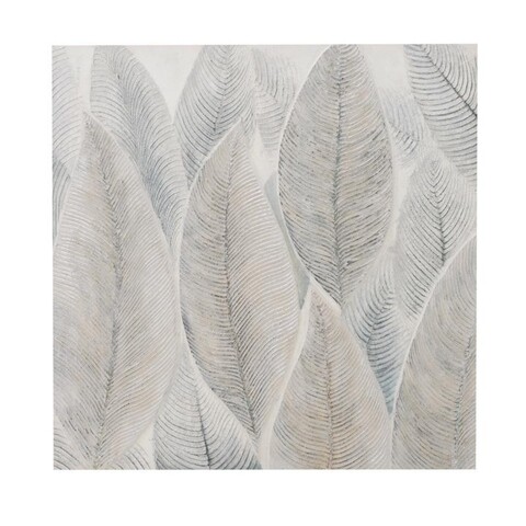 Tablou in ulei Leaves, InArt, 100x100 cm, multicolor