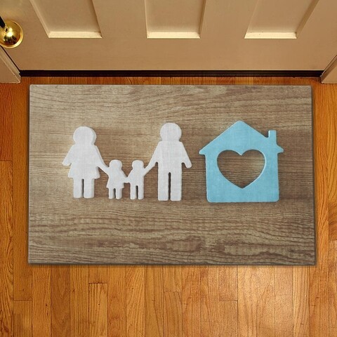 Covoras de intrare Family home, Casberg, 38×58 cm, poliester, multicolor Casberg
