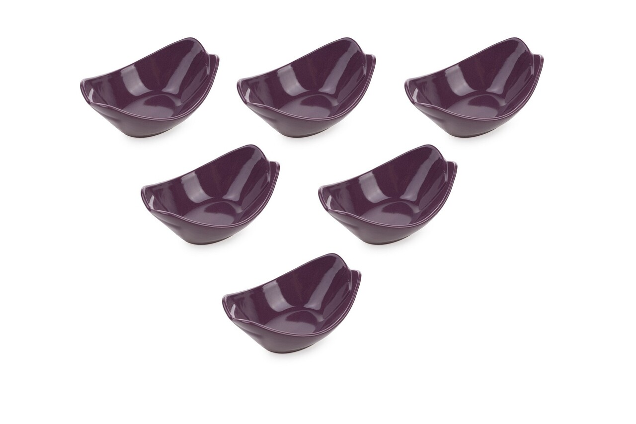 Set boluri ceramice, Hermia, 275KRM1256, 205 ml, Mov - imagine 3
