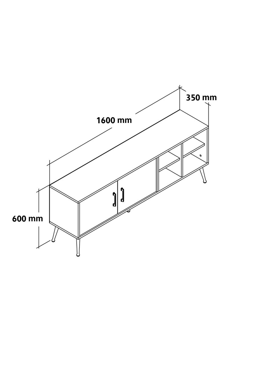 Comoda TV, Hanah Home, Şile 3610, 160x60x35 cm, PAL, Maro — imaginea 8