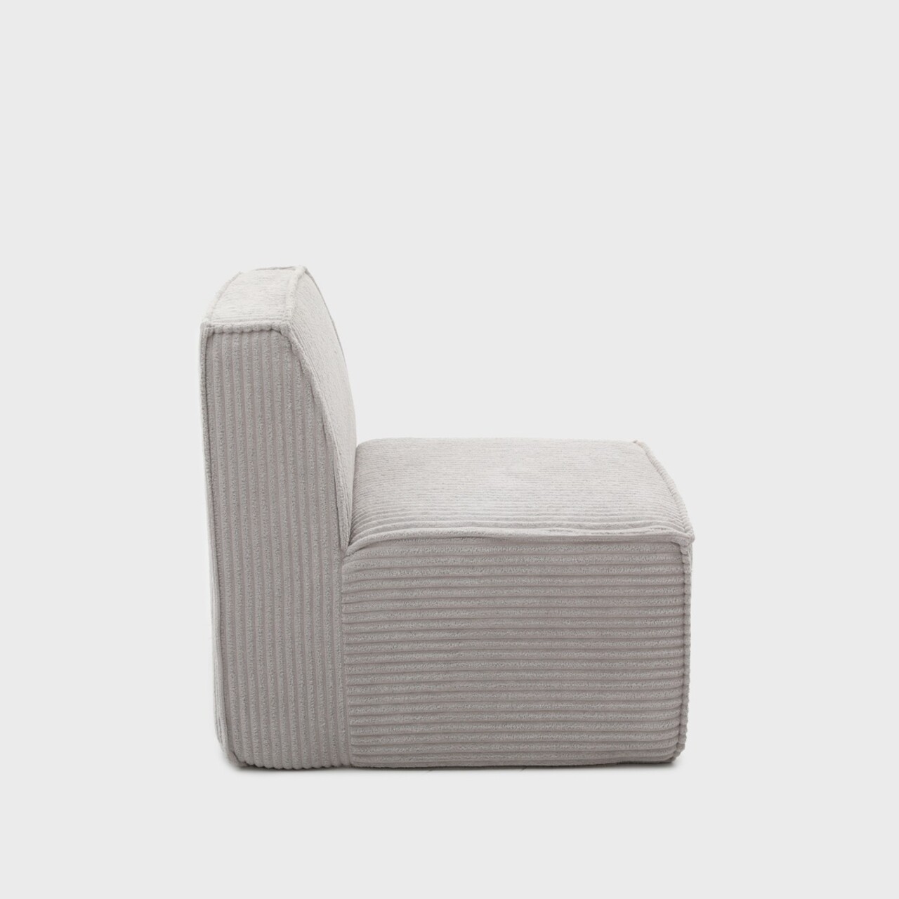 Fotoliu modular Likke, Homla, 88x73x73 cm, catifea din poliester, gri deschis