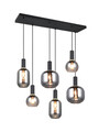 Lustra Diva, TRIO, 85x20x150 cm, 10W, 6x E27, metal, negru mat