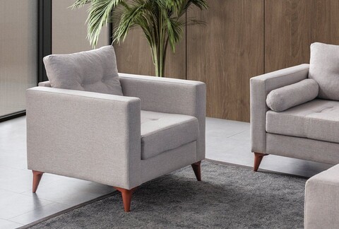 Fotoliu, Atelier del Sofa, 752EST1709, Frame: 70% HORNBEAM/30% MELAMINE COATED CHIPBOARD, Crem
