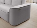 Coltar stanga 4 locuri ELTAP, Ume, 287x190x88 cm, lemn/poliester, gri deschis/gri