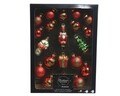 Cutie cu 20 de globuri Holly mix, Decoris, sticla, rosu