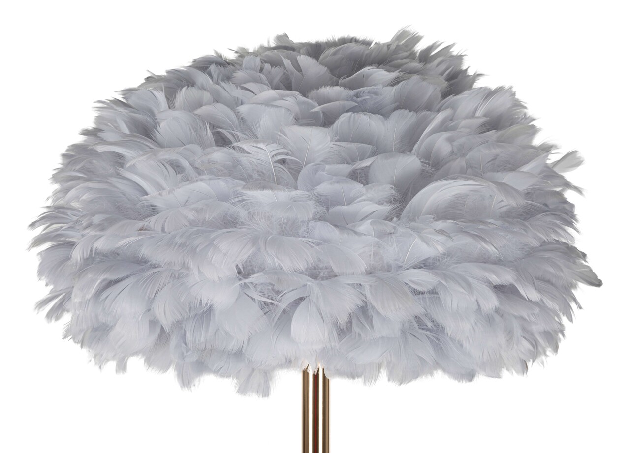 Lampadar Feathers Slim, Mauro Ferretti, 1 x E27, 40W, 43x170 cm, fier, gri/auriu