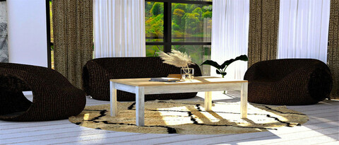 Masuta de cafea, puqa design, layla, 80x35x50 cm, pal, safir / alb