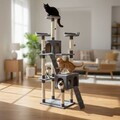 Casă pentru pisici, Paws & Whiskers, Savana, MATERIAL TEXTIL WELSOFT, Antracit