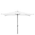Umbrela dreptunghiulara cu manivela, Calpe, L.200 l.300 H.259 cm, aluminiu, gri/alb