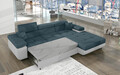 Coltar extensibil dreapta 4 locuri ELTAP, Armd-45, Armando, 289x203x85 cm, lemn/poliester, albastru/alb