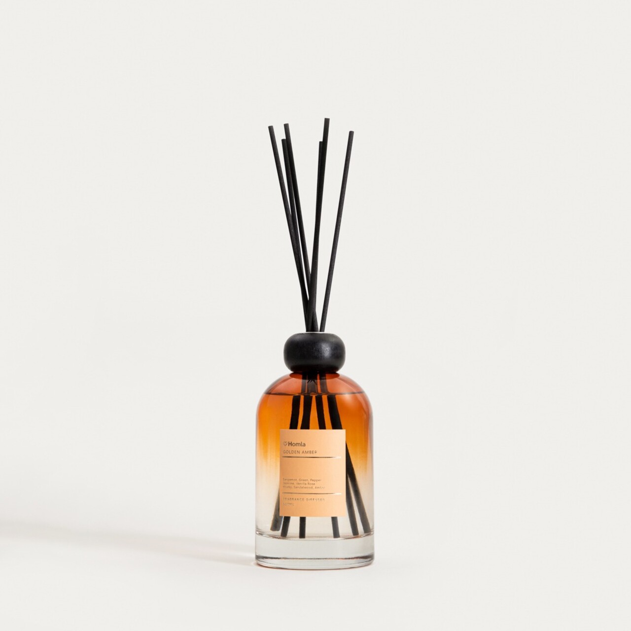 Difuzor de parfum cu betisoare Veluma, Homla, 500 ml, sticla, portocaliu - imagine 2