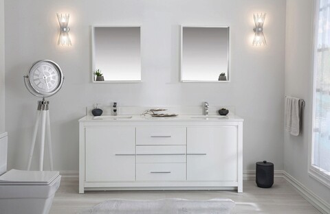 Set mobilier de baie (3 piese), Jussara, Superior 72, Alb Jussara