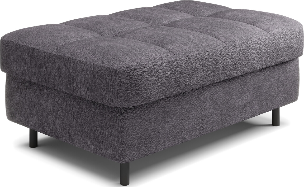 Taburet cu spatiu pentru depozitare ELTAP, GOM-05TOU, Gomsi, 104x72x45 cm, lemn/poliester, gri inchis - view 5