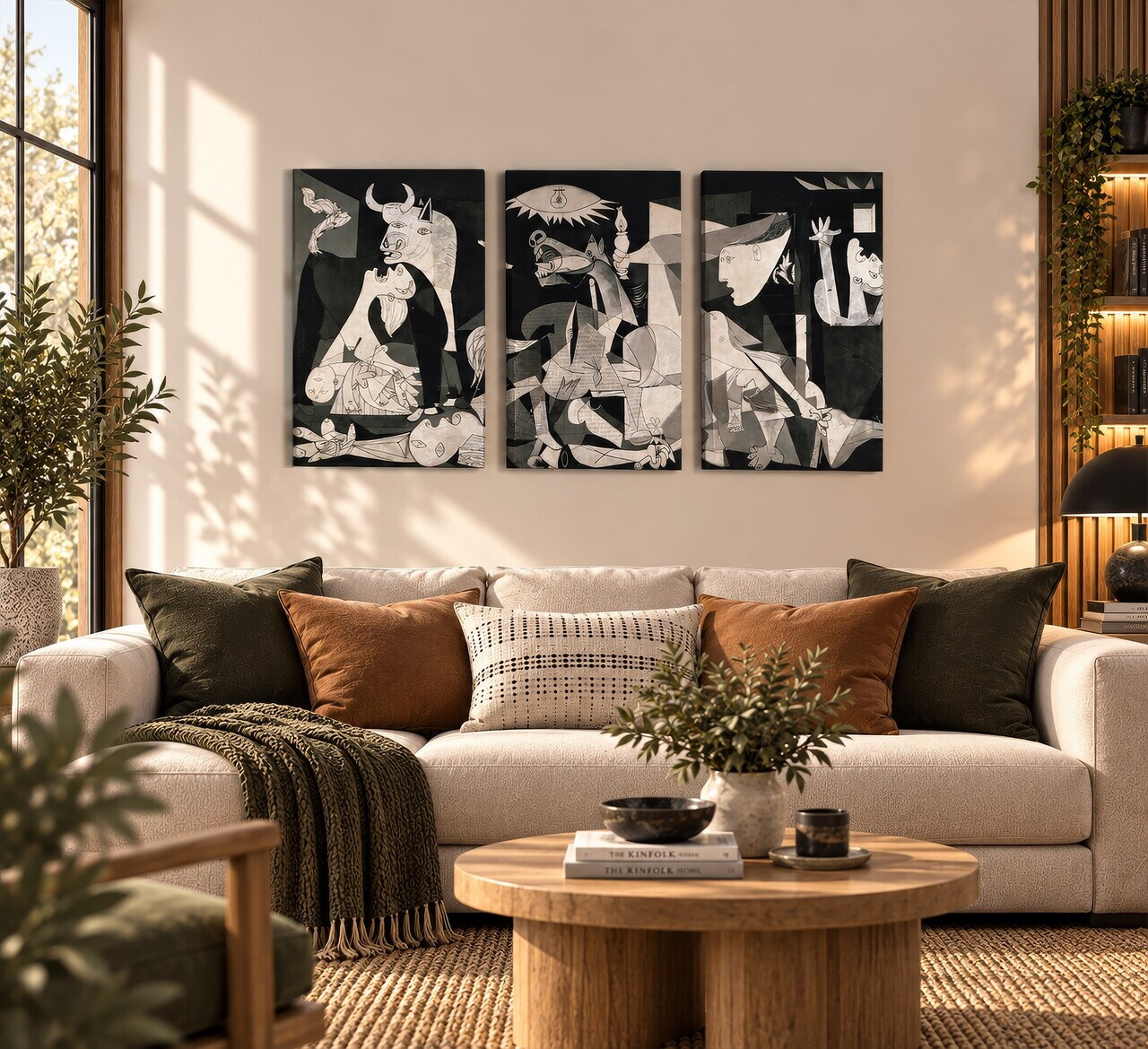 Tablou decorativ, 3PAN-CNV-3048, Dimensiune: 60 x 40 cm (3 bucăți), Multicolor