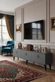 Comoda TV, Hanah Home, Demet, 180x53x30 cm, Antracit