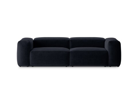 Canapea 3 locuri, Bergamo, Cosmopolitan Design, 264x108x70 cm, tesatura structurata, albastru navy