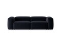 Canapea 3 locuri, Bergamo, Cosmopolitan Design, 264x108x70 cm, tesatura structurata, albastru navy