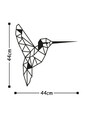 Decoratiune de perete, Bird, Metal, Dimensiune: 44 x 44 cm, Negru