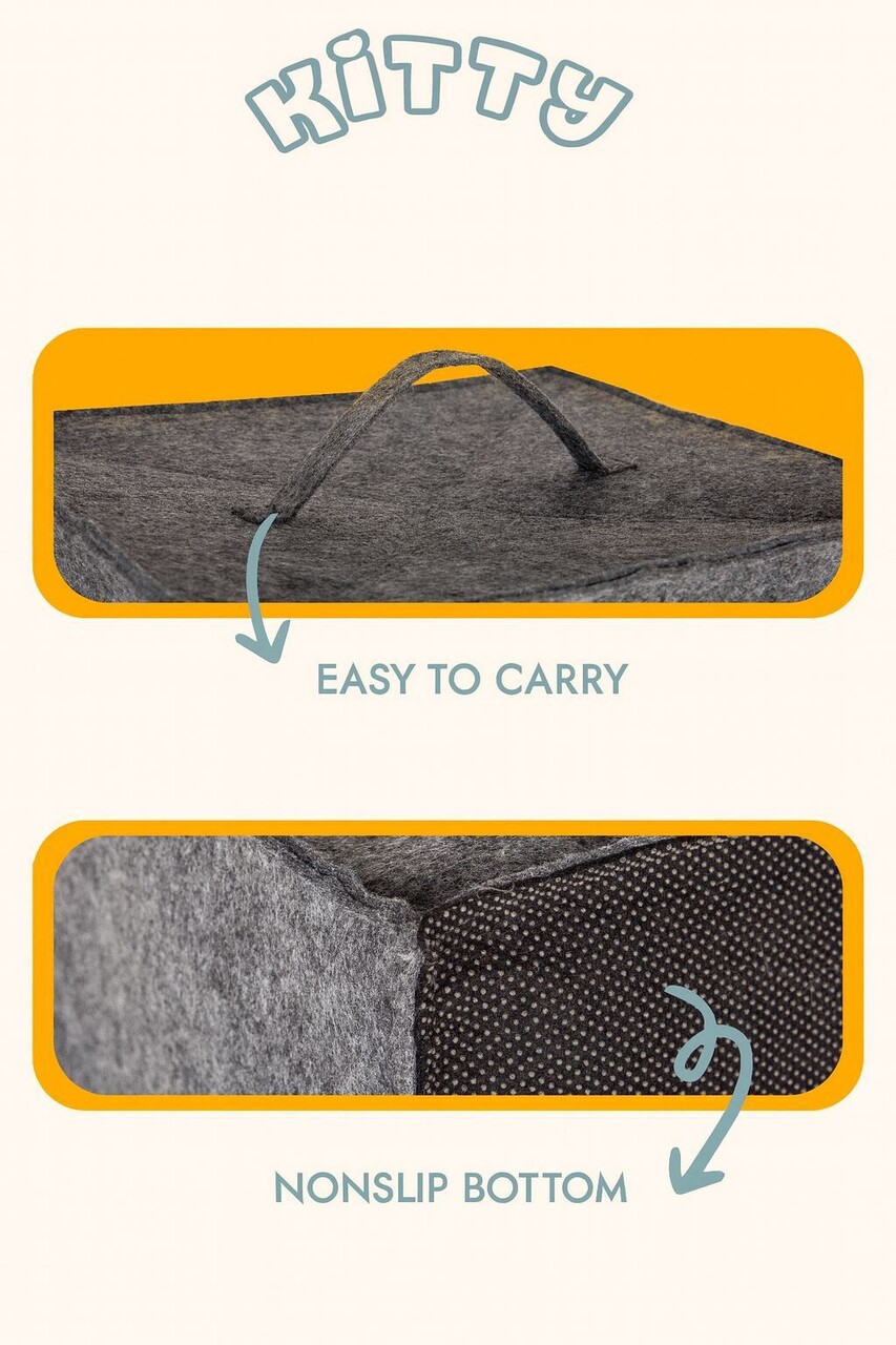 Pat pentru animale de companie, Paws &amp; Whiskers, Kitty, Material exterior: 100% poliester, Gri - view 2